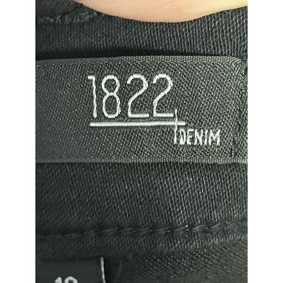 1822 Denim Jeans Womens 10 Black Skinny Dark Wash Stretch Solid Zip CJ33M1000A1 - Picture 9 of 13